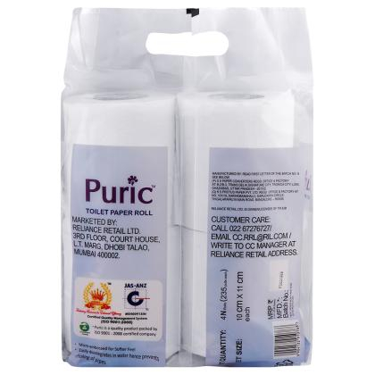 Puric Toilet Paper Roll 235 pulls (Pack of 4)